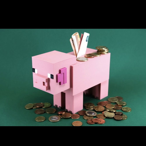Piggy Bank Minecraft Pig new