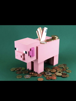 Piggy Bank Minecraft Pig new