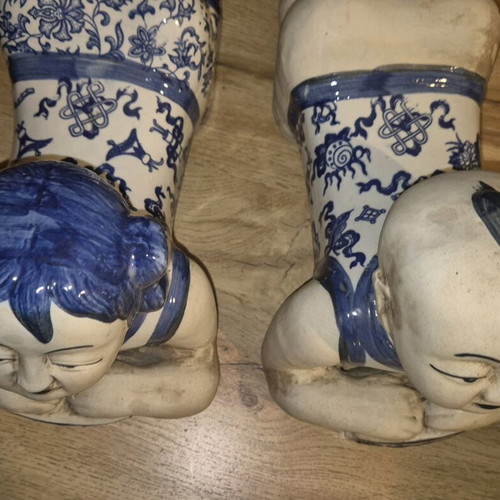 Porcelain decorations like new, pack of 2, Chinese