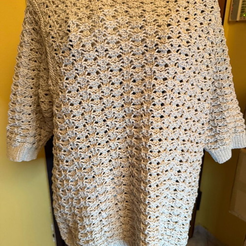 Indigo short-sleeve top like new
