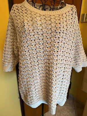 Indigo short-sleeve top like new