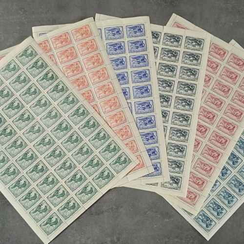 1943 Anemoi B' Complete Airmail Stamp Series Lux