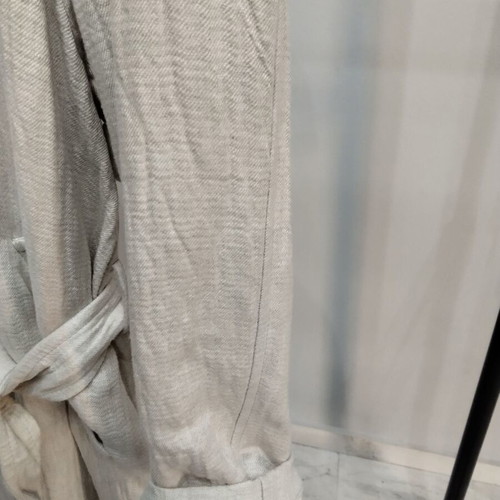ZARA linen summer trench coat, size L, beige ecru