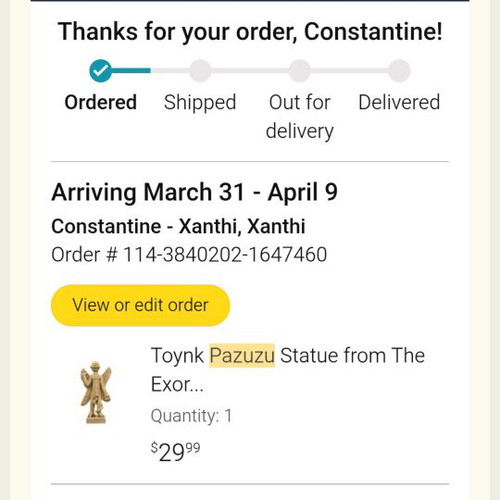 Pazuzu figurine from The Exorcist movie
