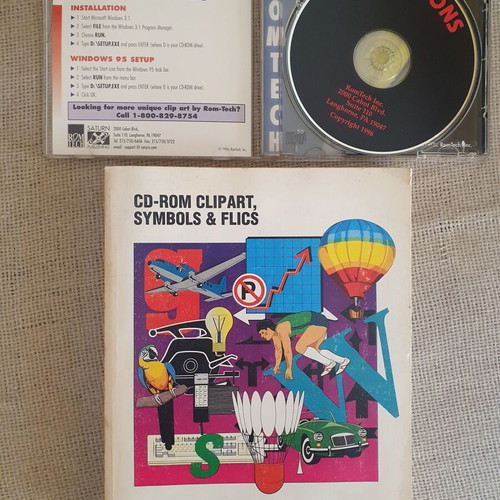 Retro & Classic Clipart Collection CD ROM with used Corel Draw book