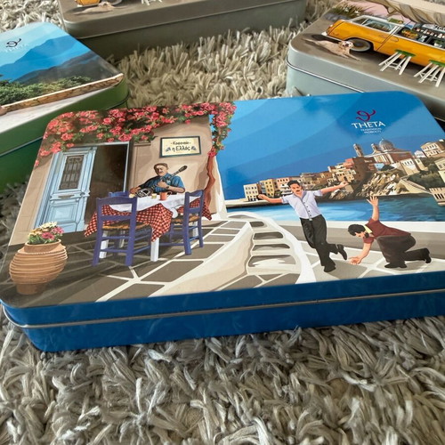 Set of 4 collectible metal boxes Theta Traditional Products new