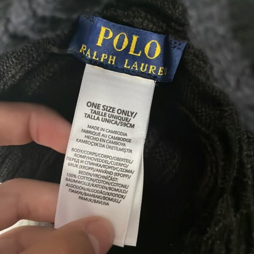 Ralph Lauren beanie, black, one size