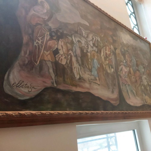 Oil painting on canvas new, signed by artist Metaxa.e