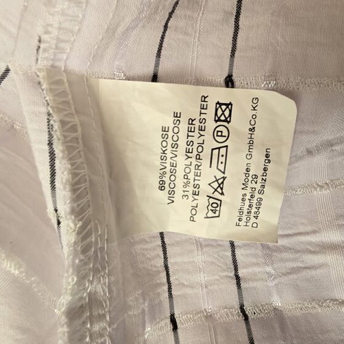 Men's Shirt with Short Sleeves and Zipper Like New, White