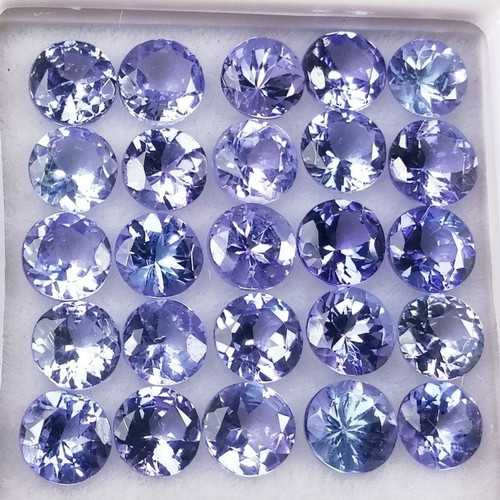 Natural Tanzanite set 6.31ct, 20 pieces with IGE certificate