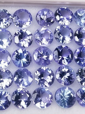 Natural Tanzanite set 6.31ct, 20 pieces with IGE certificate