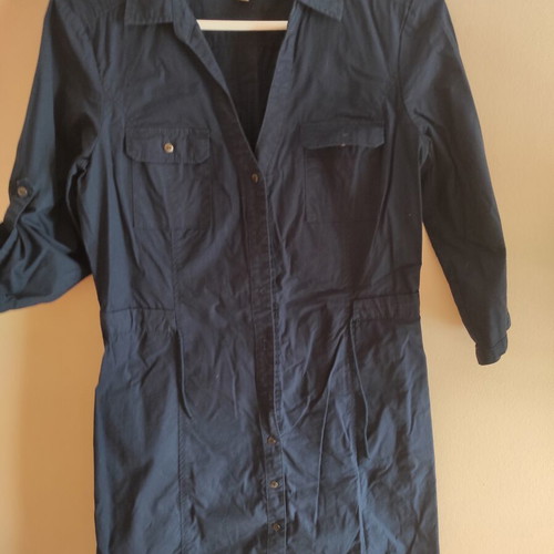 Mango Semizie Dress like new, blue, cotton poplin