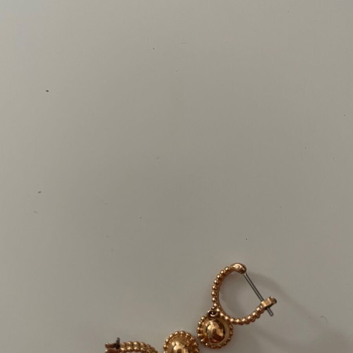 Swarovski earrings like new, gold with gray stone