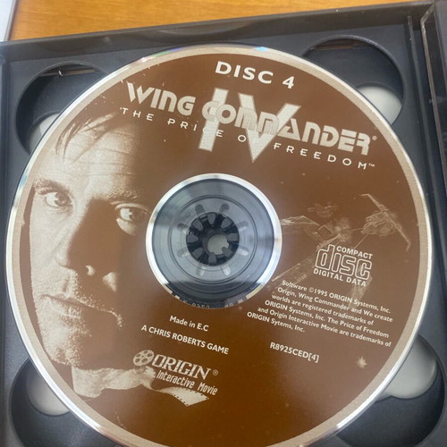 Wing Commander IV The Price of Freedom PC game used, 6 CD-ROMs