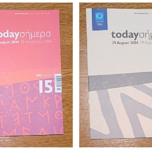 Athens 2004 Olympic Games complete set of 16 unused official daily programs like new