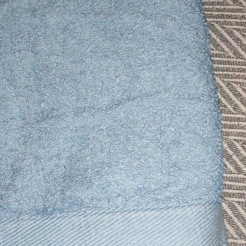 Bath towel used 100×142 light blue