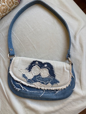 Fiorucci jean τσάντα ώμου ελαφρώς μεταχειρισμένη, μπλε