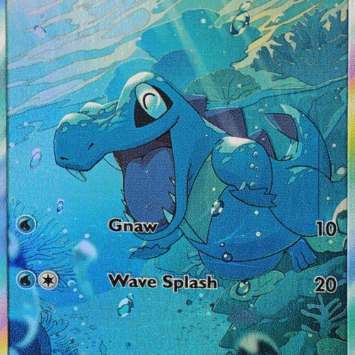 Totodile Water Art Pokemon Card in excellent condition