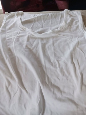 White women's tank top large polyamide new