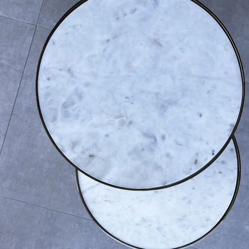 Zara Home marble and gold coffee tables used