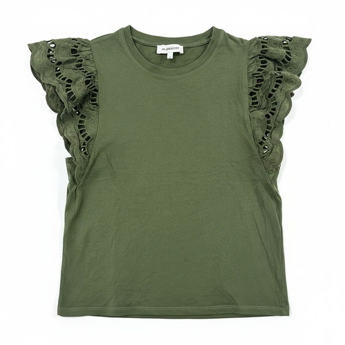 My Jewellery Green Ruffle Sleeve Top Size S like new