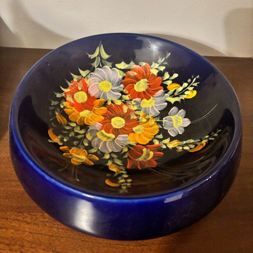 Handmade ceramic bowl used