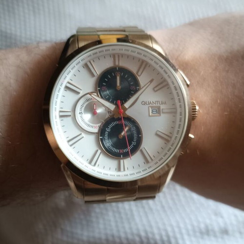 Quantum gold wristwatch new men's