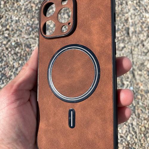 iPhone 15 Pro Max MagSafe Premium camera protection case leather new