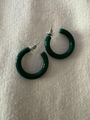 Women's green hoop earrings new