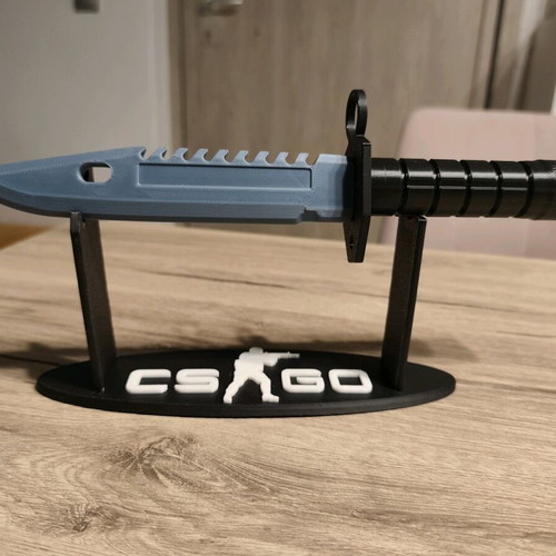 M9 Bayonet 3D printed display new with CS:GO stand