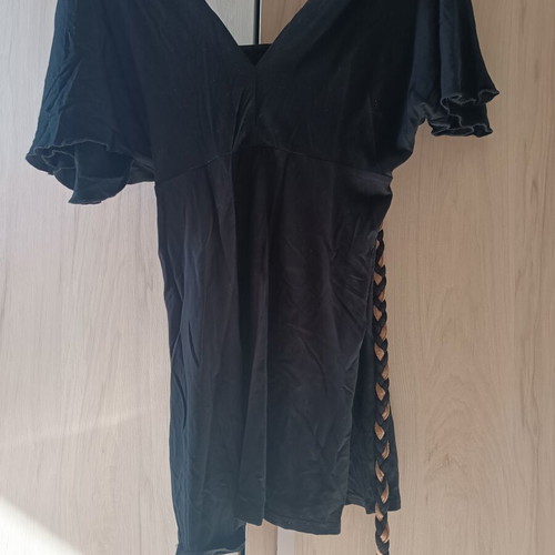 Marks & Spencer Black Blouse Medium/Large like new with built-in strap top
