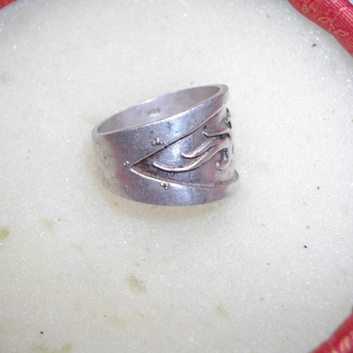 Vintage Russian silver ring 925, Wheat class, used