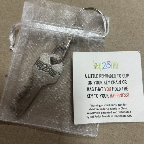 Key2Bme Inspirational Key-Shaped Keychain Mom New Silver