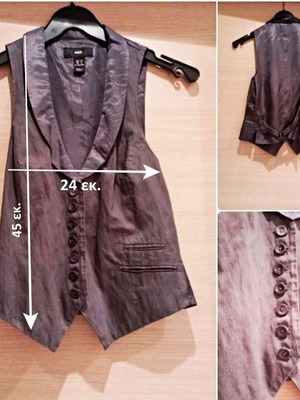 H&M Women's Vest New, Grey and Black, Size S