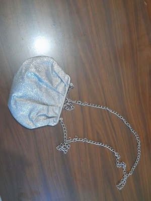 Evening bag silver crossbody like new