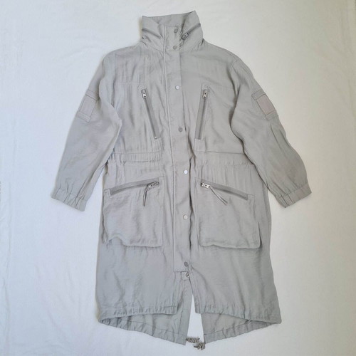 All Saints Agnes Parka women's light jacket size M grey like new