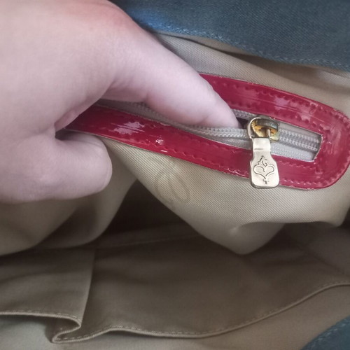 RossoDisera bag used, red patent leather, handheld