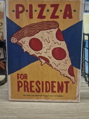 Pizza wooden decorative sign like new, 13×18 cm
