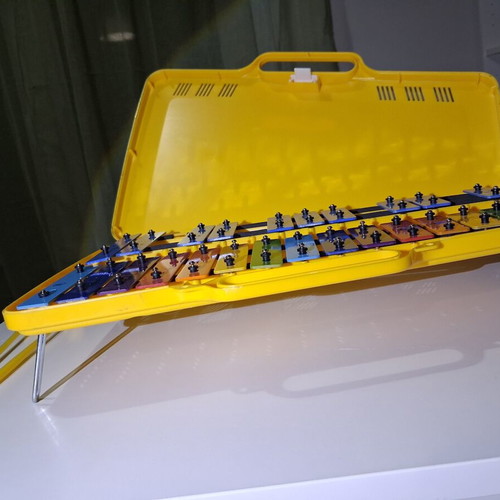 Metallophone used, children's musical instrument