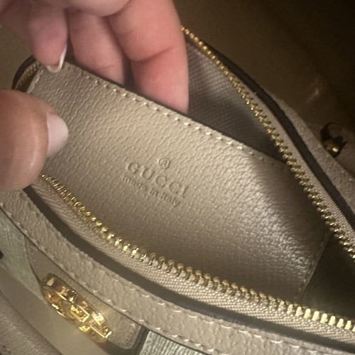 Gucci Mini Bag Boston μεταχειρισμένο, χιαστί, μπεζ