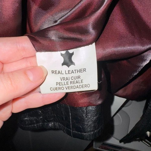 Ventiuno Skins leather biker jacket size 3