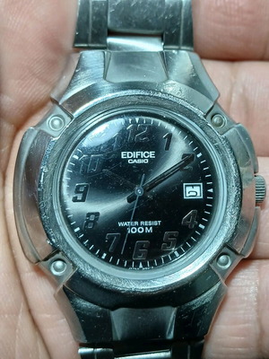 Casio Edifice MMW-101 used men's watch with stainless steel case and bracelet