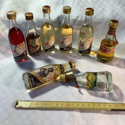 Vassilakis Distillery Miniatures used, set of 8 bottles