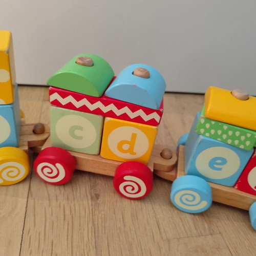 ELC wooden stacking train like new