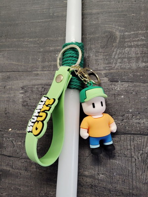 Candle with Stumble Guys character keychain design new