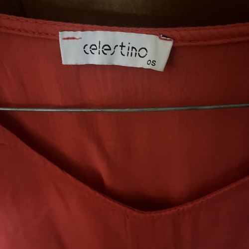 Coralli top 100% viscose like new, one size, red by Celestino