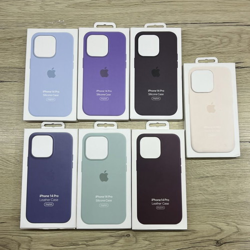 Apple Leather and Silicone Cases for iPhone 14 Pro new, MagSafe
