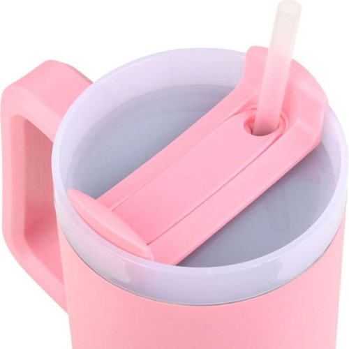 Estia Straw Tumbler XL 900ml BPA free pink with straw