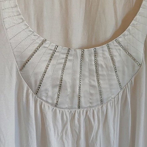 Y2K white dress with rhinestones MYMOO used, size M