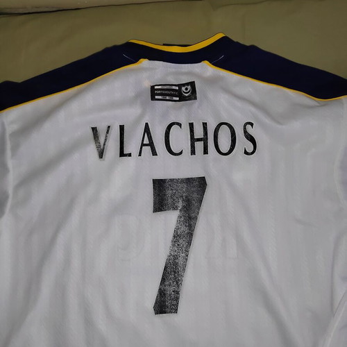 Portsmouth 1998-99 Centenary Match Issued Jersey Vlachos 7 used